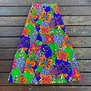 70’s vintage psychedelic maxi skirt